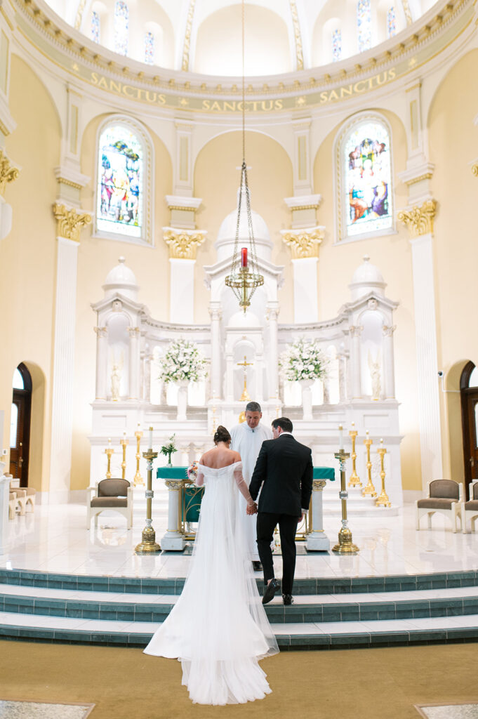 Erie, Pennsylvania wedding ceremony at St. Patrick's Cathedral 
