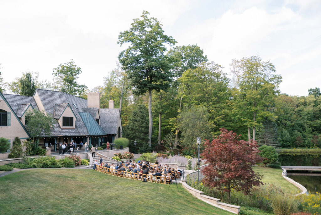 A Northeast Ohio wedding is pictured at The Manor at Basil Place. 